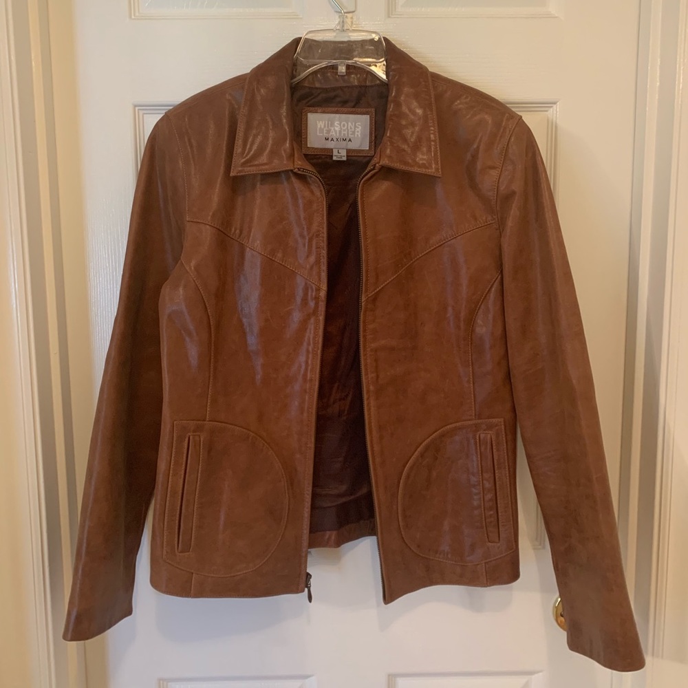 Wilsons Leather Maxima Camel Colored Jacket